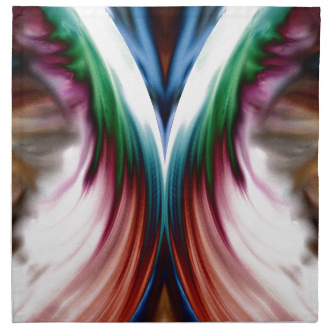 Whirlwind Rainbow Golden Snow Mirror Cloth Napkin (Front)