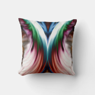 Whirlwind Rainbow Golden Snow Mirror Throw Pillow