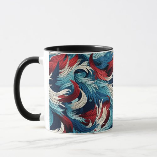 Whirlwind Symphony Abstract Marbled Mug