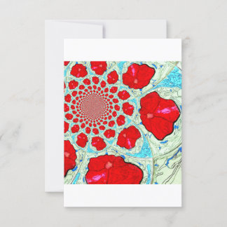 'Whirly Poppies' Thank You Card