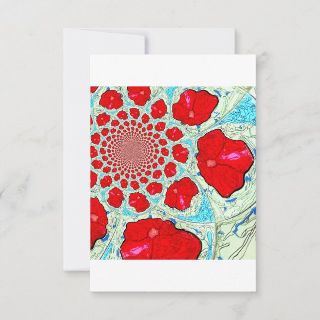 'Whirly Poppies' Thank You Card (Front)