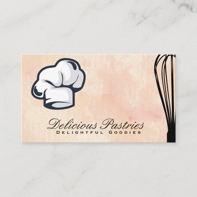 Whisk and Chef Hat Business Card (Front)