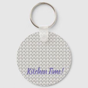 Whisk and Cooking Spoon Pattern for Kitchen Chefs Keychain