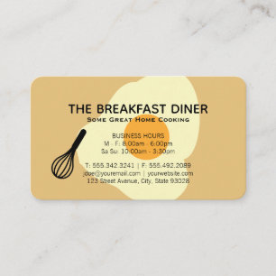 Whisk and Egg Breakfast Restaurant Business Card