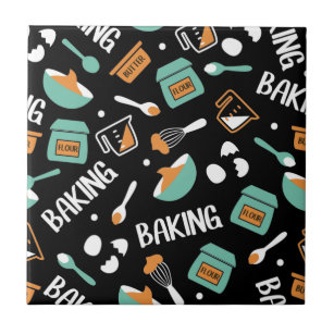 Whisk & Bake Delight: Kitchen Baking Essentials Ceramic Tile