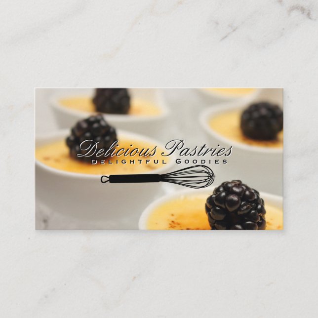 Whisk | Crème Brule Dessert  Business Card (Front)