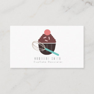 Whisk Cupcake Baking Cake Decorator Sprinkles Business Card