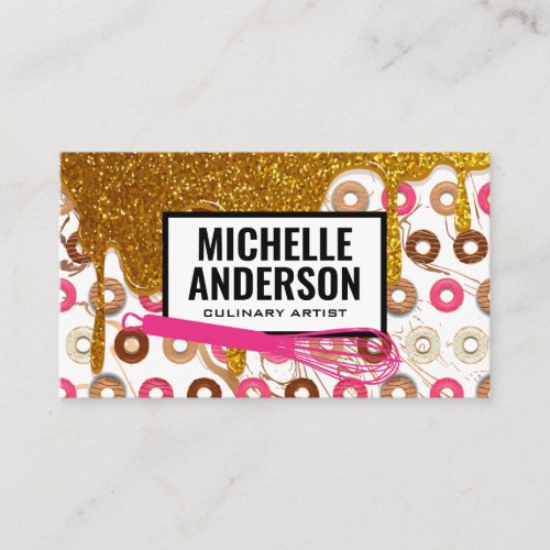 Whisk  Donuts  Golden Icing Business Card