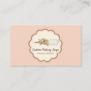 Whisk Flower Bakershop cook recipe Business Card
