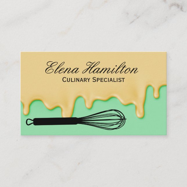 Whisk | Frosting Drip Business Card (Front)