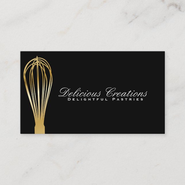 Whisk (gold) | Culinary Master Business Card (Front)