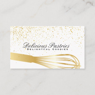 Whisk (gold) Culinary Master Business Card