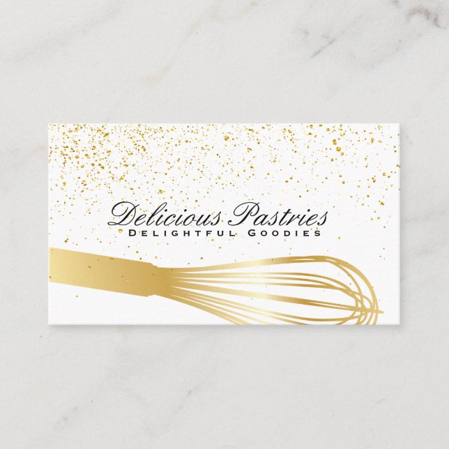 Whisk (gold) | Culinary Master Business Card (Front)