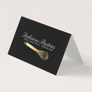 Whisk (gold) Culinary Master Business Card