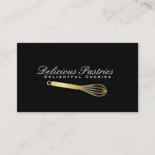 Whisk (gold) Culinary Master Business Card