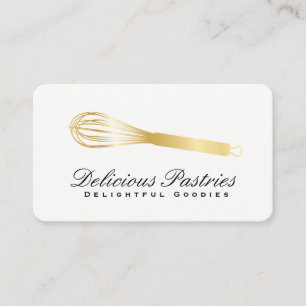 Whisk (gold) variation Culinary Master Business Card