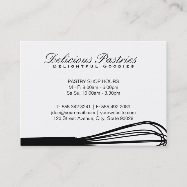 Whisk II | Culinary Master Business Card (Front)