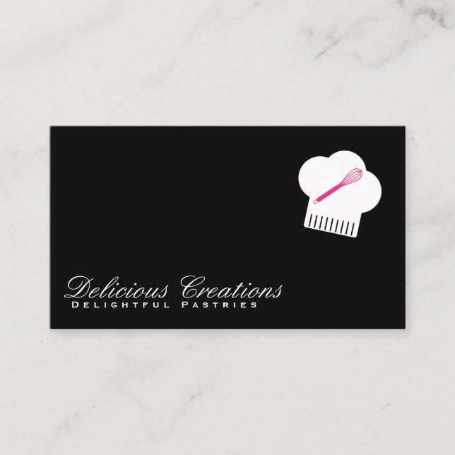 Whisk (magenta) variation | Culinary Master Business Card (Front)