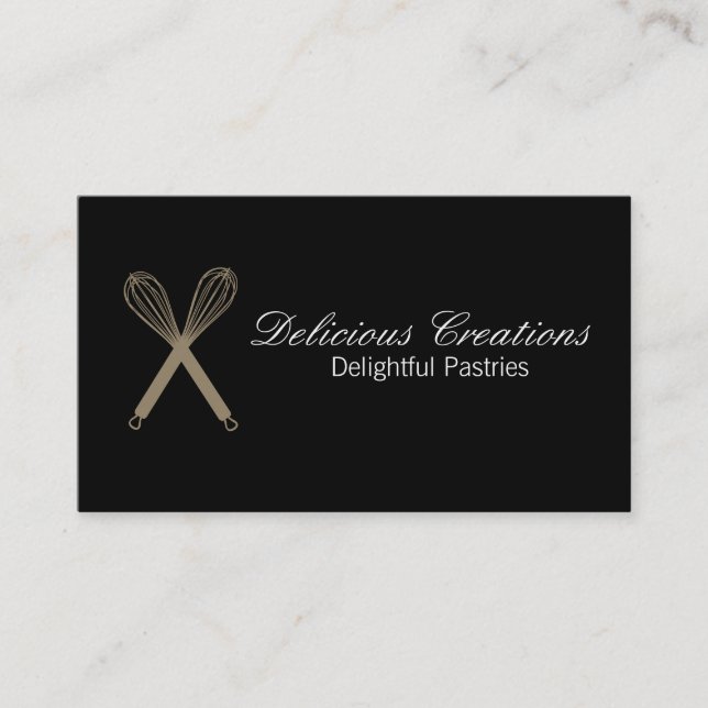 Whisk (magenta) variation | Culinary Master Business Card (Front)