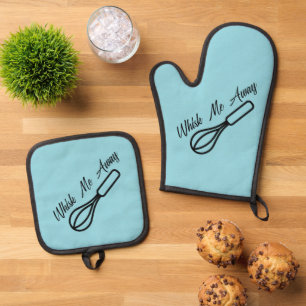 Whisk Me Away Oven Mitt & Pot Holder Set