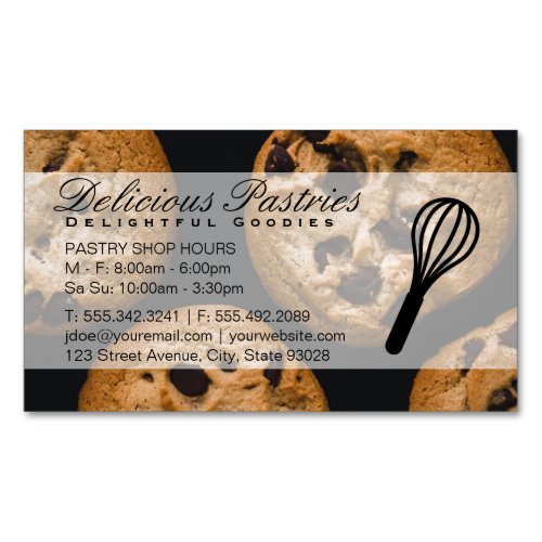 Whisk  Pastry Chef  Cookies Business Card Magnet