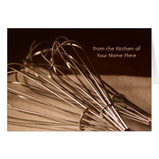 Whisk Personalized Recipe Card (Front Horizontal)