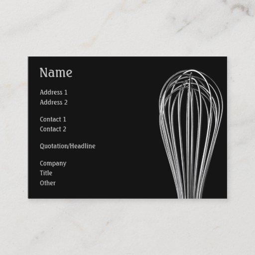 Customizable Whisk Profile Card Business Card Templates
