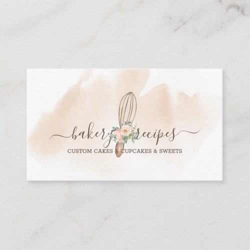 Whisk Signature bakery cute Business Card