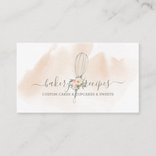 Whisk Signature bakery cute chef Business Card