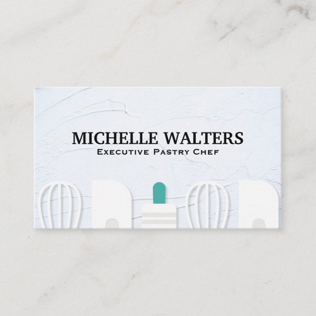 Whisk Spatula Rolling Pin | Frosting Texture Business Card (Front)