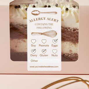 Whisk Spoon Bakery Allergy Alert Baked Goods Food Label