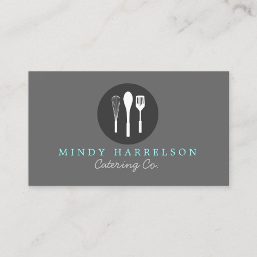 WHISK SPOON SPATULA LOGO 5 for Bakery Catering Business Card