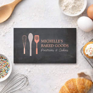 WHISK SPOON SPATULA LOGO Bakery Business Card