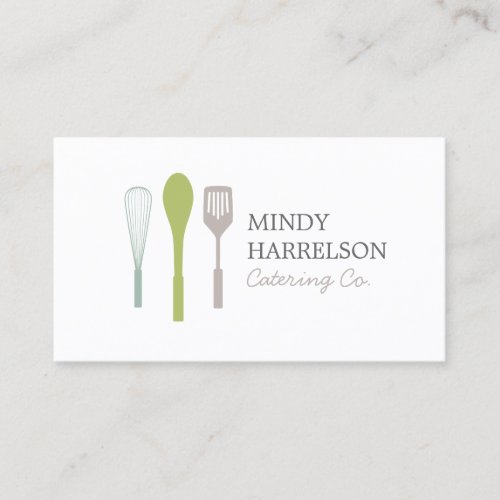 WHISK SPOON SPATULA LOGO I for Catering Chef Business Card