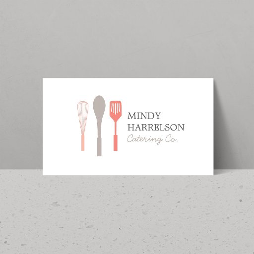 Customizable WHISK SPOON SPATULA LOGO II for Bakery, Catering Business Card