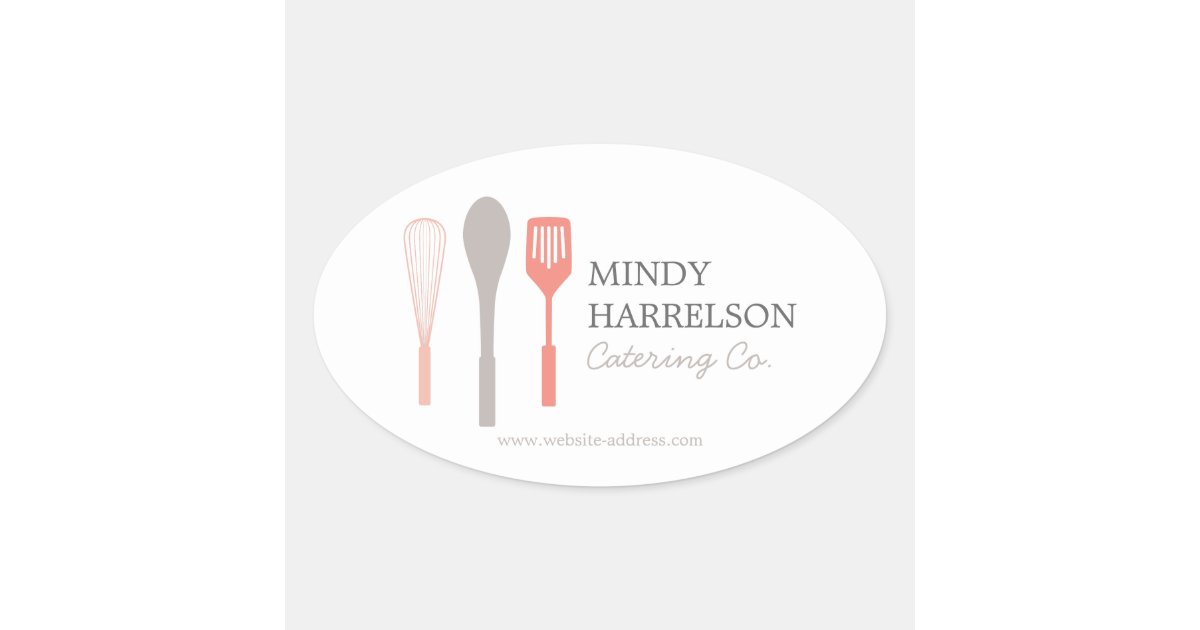 WHISK SPOON SPATULA LOGO II for Bakery, Catering Oval ...