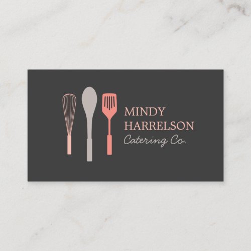 WHISK SPOON SPATULA LOGO IV for Bakery Catering Business Card