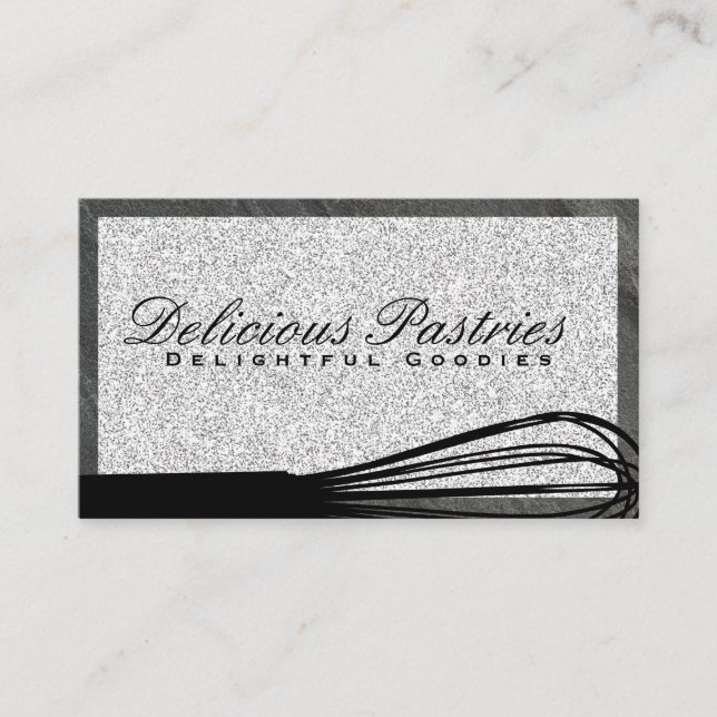 Whisk Tool | Glitter Background Business Card (Front)