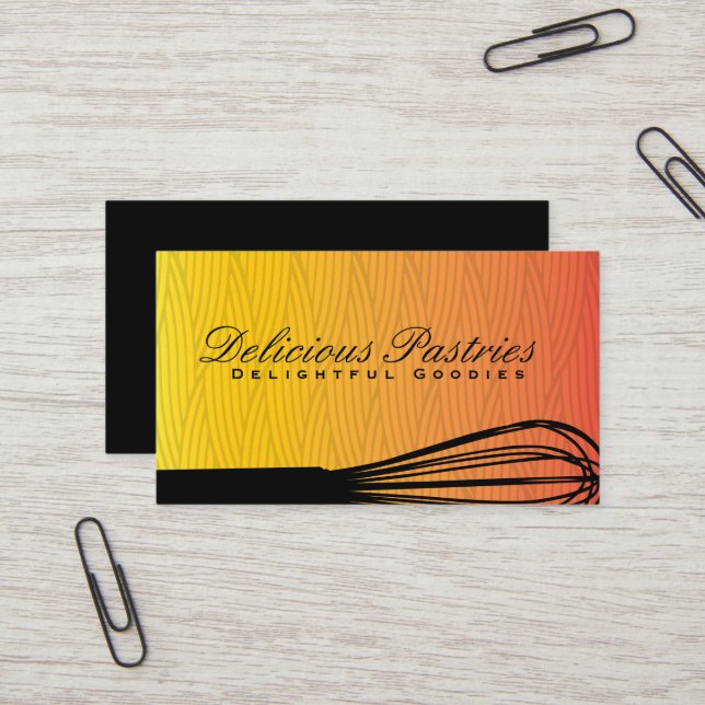 Whisk Weave Pattern Business Card (Front/Back In Situ)