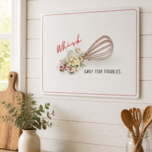 Whisk   Whisk Away Your Troubles Metal Kitchen Art