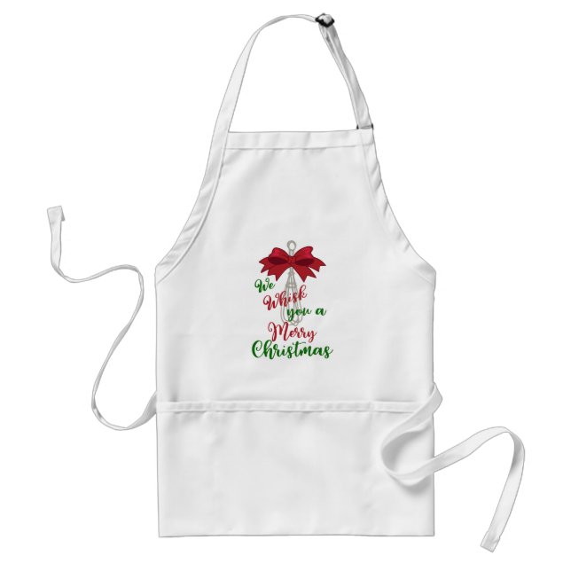 Whisk You a Merry Christmas Adult Apron (Front)