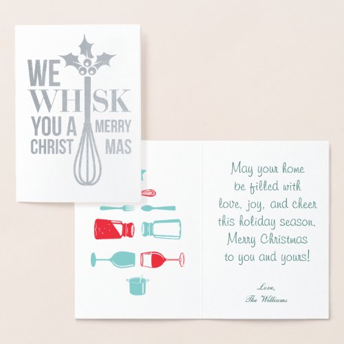 Whisk You a Merry Christmas Foil Card