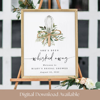 Whisked Away Kitchen Bridal Shower Welcome Sign