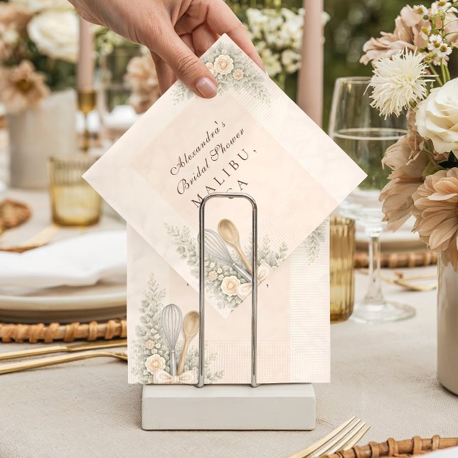Whisked Away Rustic Baking Bridal Shower Napkins (Creator Uploaded)