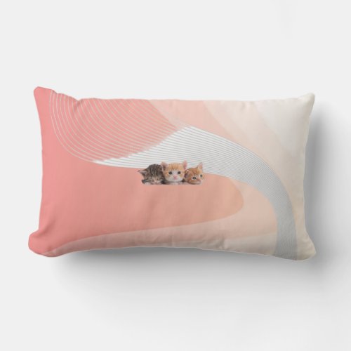  Whisker Dreams Cat Icon Pillow Lumbar Pillow