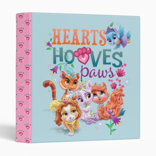 Whisker Haven  Hearts Hooves Paws Graphic 3 Ring Binder