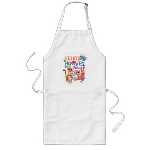 Whisker Haven  Hearts Hooves Paws Graphic Long Apron