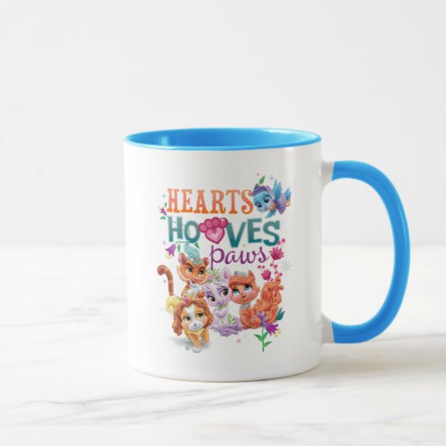 Whisker Haven  Hearts Hooves Paws Graphic Mug