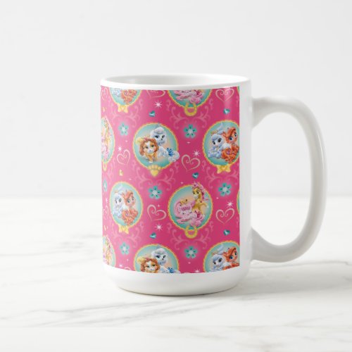Whisker Haven  Hearts Hooves Paws Pattern Coffee Mug