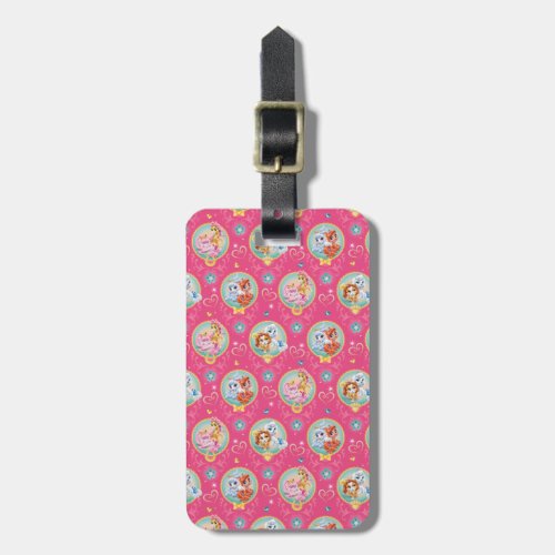 Whisker Haven  Hearts Hooves Paws Pattern Luggage Tag